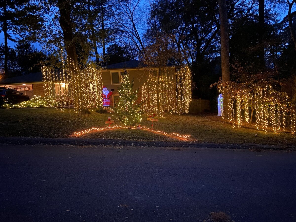 A reader submitted photo of holiday light displays.