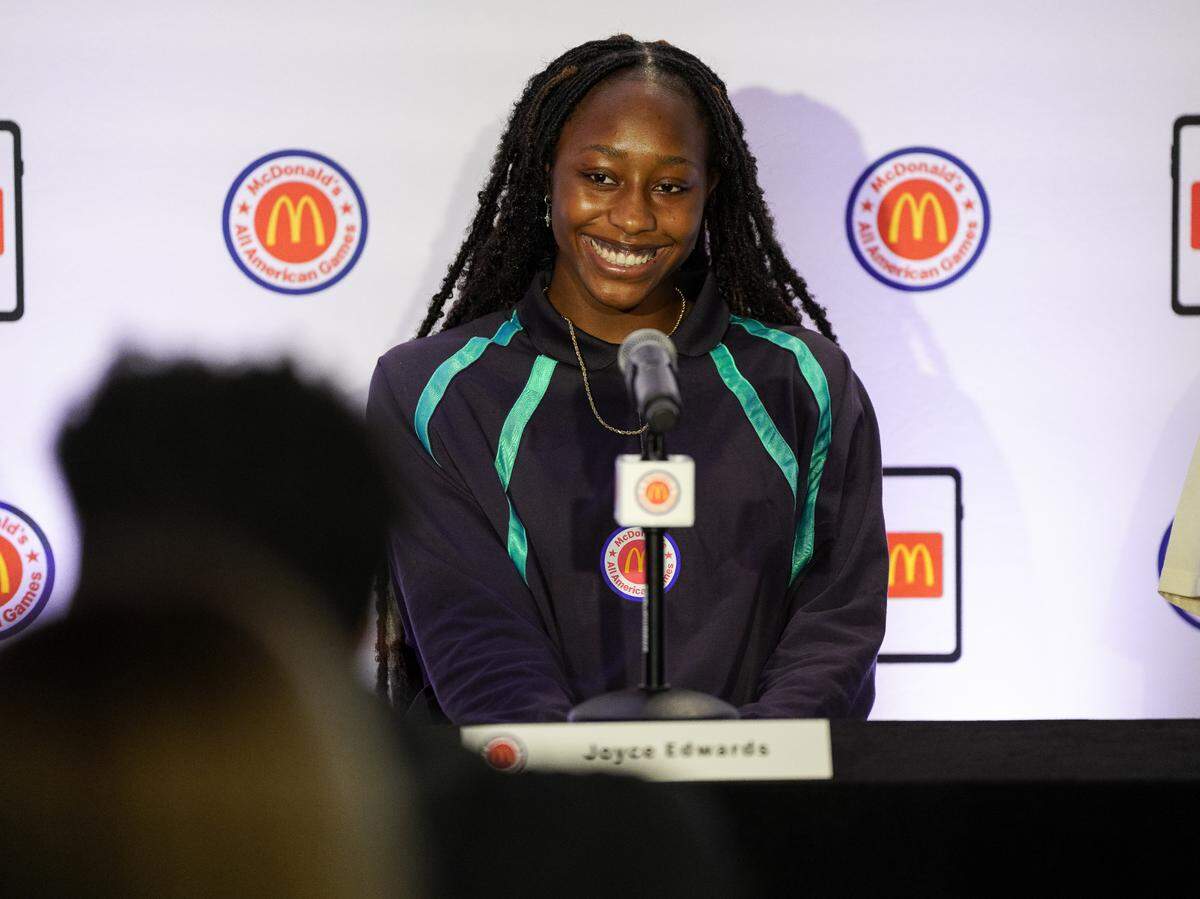 Camden High standout and South Carolina signee Joyce Edwards was named the Morgan Wooten National Girls Player of the Year on Monday, April 1, 2024.