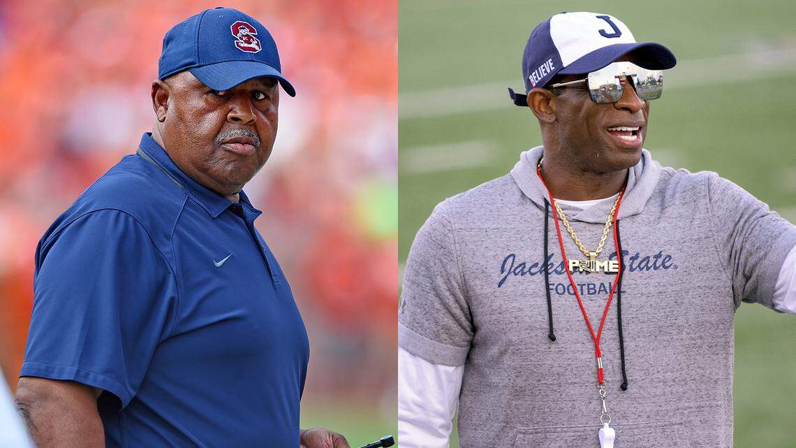 S.C. State and Buddy Pough (left) face Deion Sanders and Jackson State in the Celebration Bowl on Saturday.