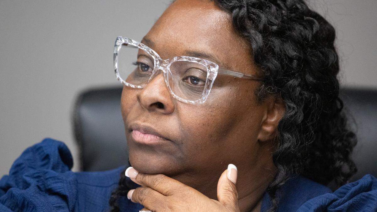 Commissioner Cheryl Harris listens during a meeting of the Richland 1 School Board on Wednesday, July 10, 2024.