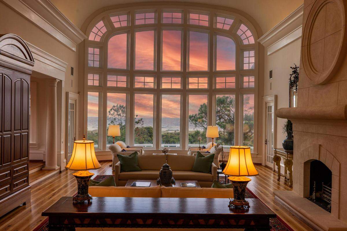 The South Carolina home for sale for $13 million is on a secluded acre of beachfront land.