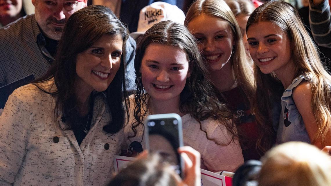 Presidential primary candidate and former South Carolina Governor Nikki Haley speaks to supporters in North Charleston, South Carolina on Wednesday, January 24, 2024.