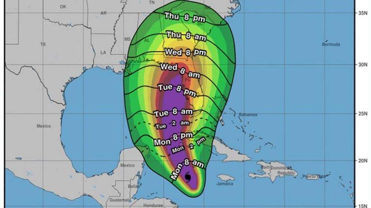 The forecast for Hurricane Ian.
