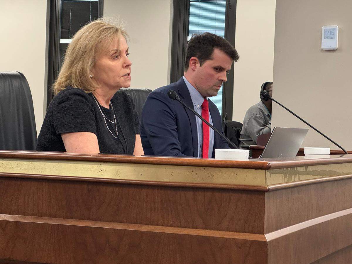 Susan Markel, a partner and managing director, and Dave Bligh, the director of investigations, of AlixPartners, testify in front of the South Carolina state Senate Finance Committee on Tuesday, Jan. 21, 2025 about the firm’s report over the state’s finances including the mysterious $1.8 billion.