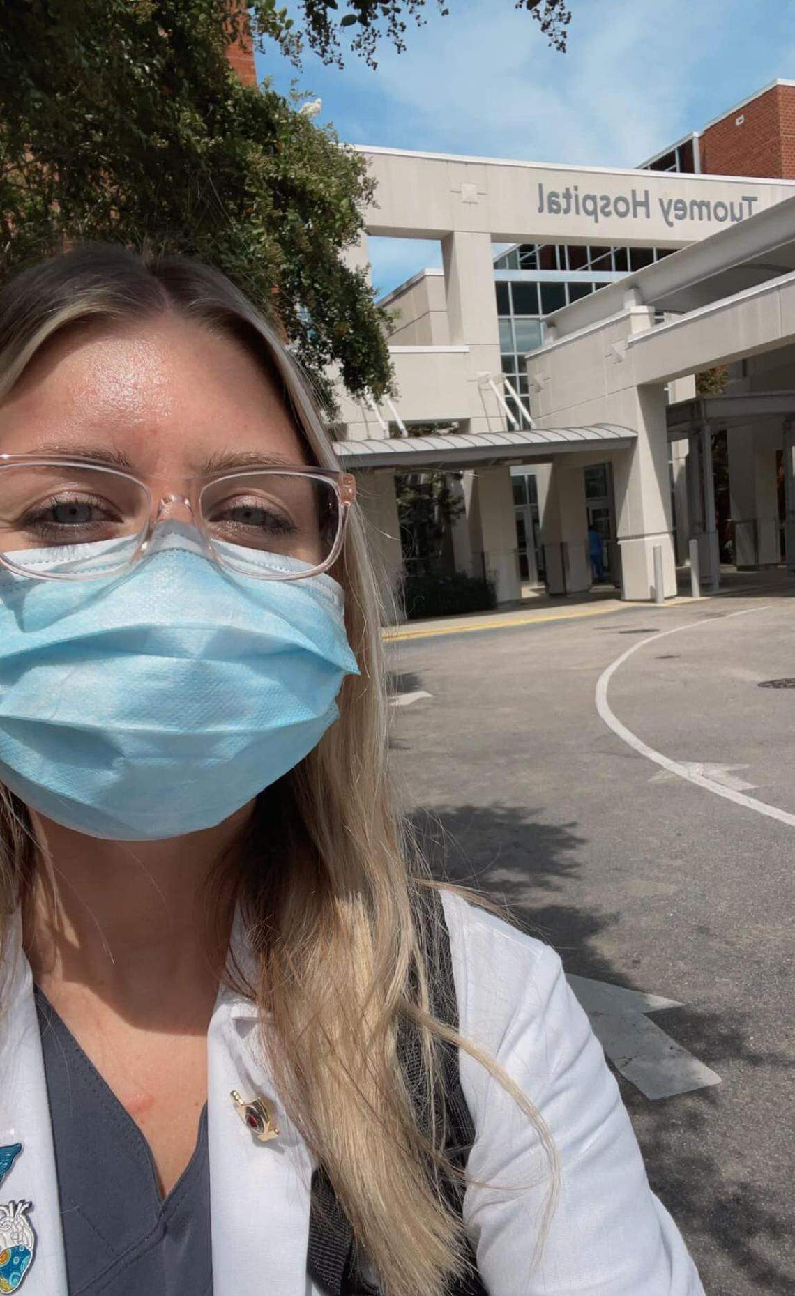 Haley Larreur, a graduate student at the University of South Carolina, finished her clinical rotation last month at Prisma Health Tuomey Hospital in Sumter, SC.