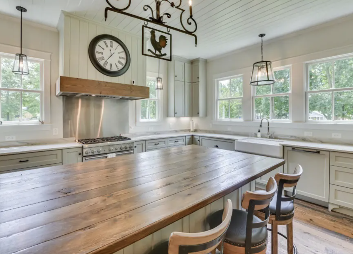The five bedroom, four bath farmhouse at 248 Marion Street SE was built in 2018 along the tree-lined streets of Old Aiken.