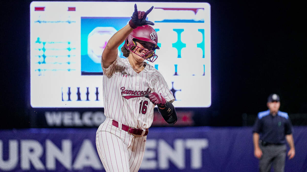 South Carolina softball’s Arianna Rodi at the 2025 SEC Softball Tournament in Athens, GA.