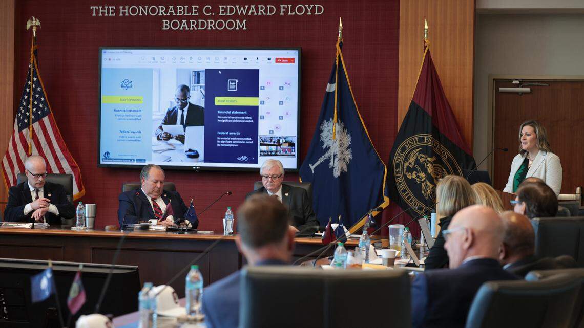 The University of South Carolina board of trustees meets at the USC Alumni Center on Friday, Oct. 25, 2024.