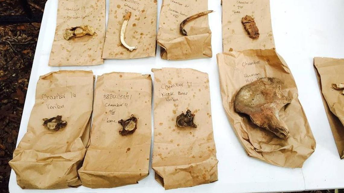 
Bones, including vertebrae, ribs, a hip bone and sternum were found the week of Sept. 21 in the 18th century the Baynard mausoleum Zion Chapel of Ease cemetery on Hilton Head Island. 
