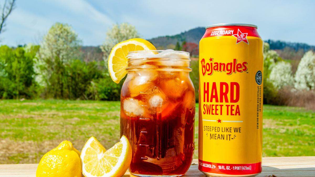 An image of Bojangles’ new alcoholic sweet tea. The company plans to sell the beverage in South Carolina soon.