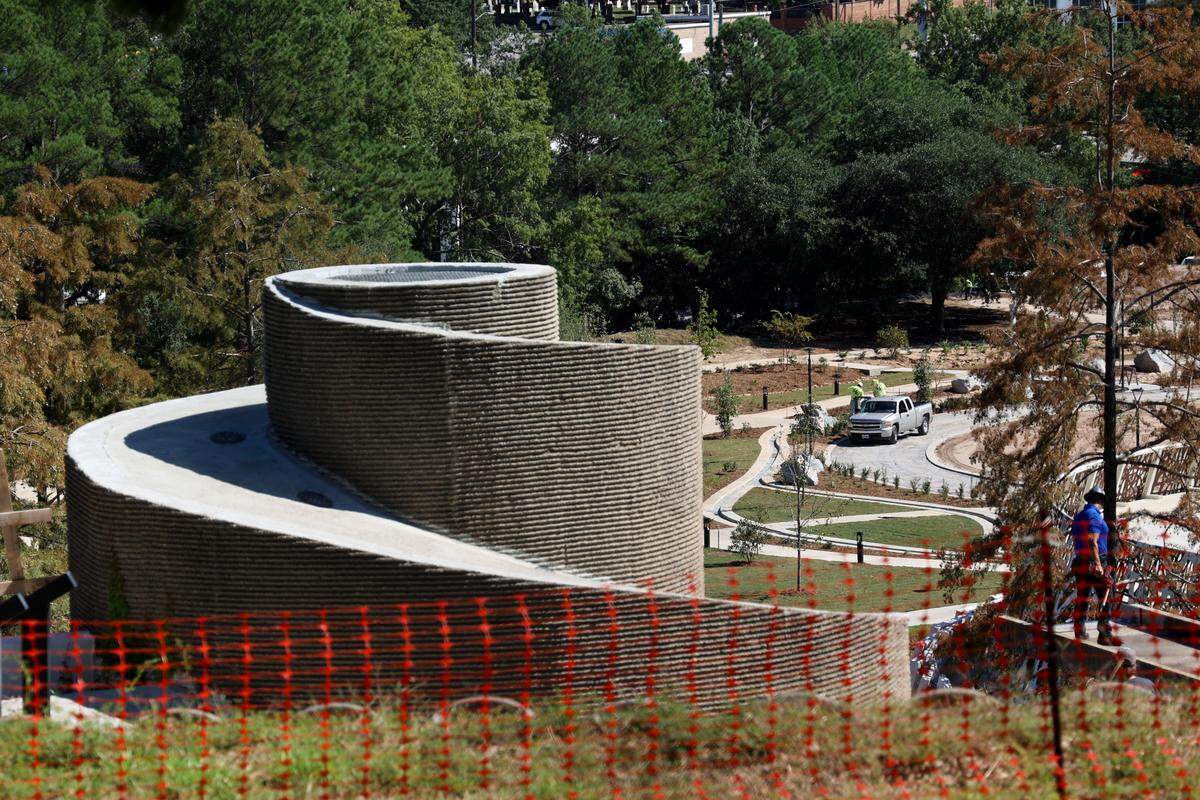 Work continues on the $24 million restoration of Columbia’s Finlay Park. The park is expected to open in November.