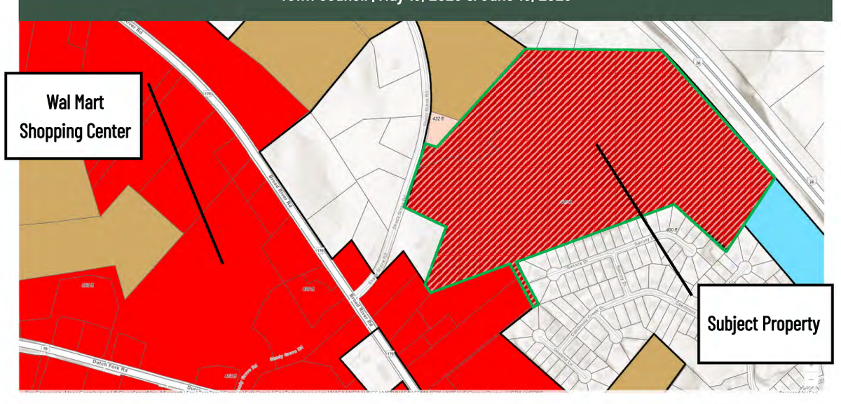 The site of a planned development of more than 300 homes on Shady Grove Road in Irmo, between Broad River Road and Interstate 26.