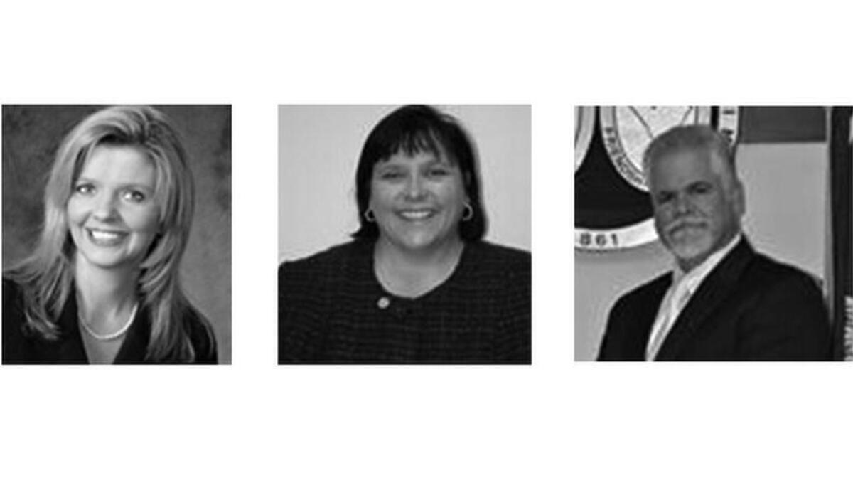 
(from left) Hazel Livingston, Kathy Maness, and Ted Stambolitis 
