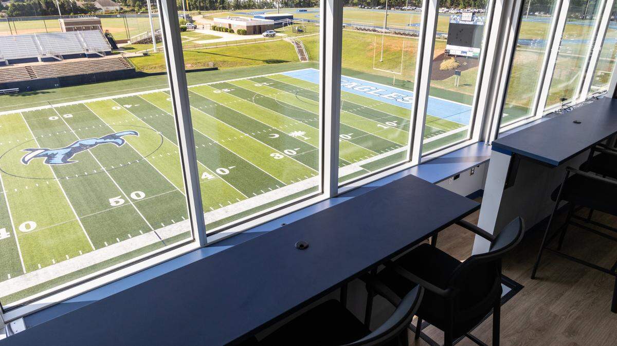 Chapin High School unveils their new stadium press box on Wednesday, August 28, 2024. The stadium hosts updated live-streaming capabilities, video display technologies and coaches boxes.