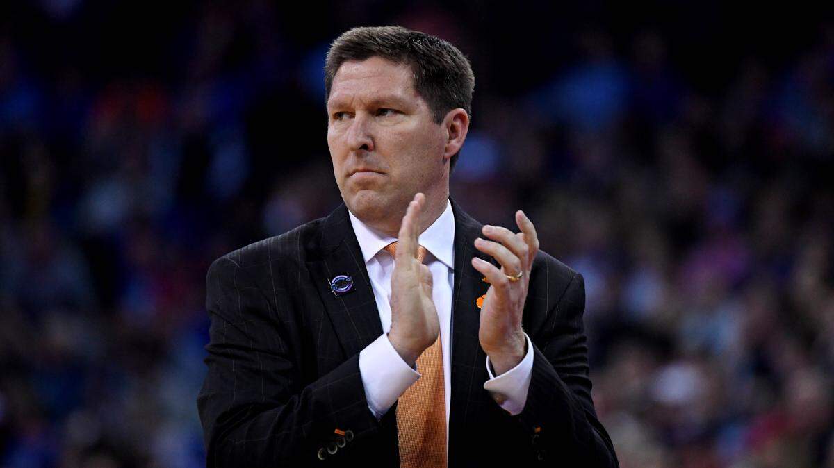 Clemson coach Brad Brownell led the Tigers to the Sweet 16 this past season.