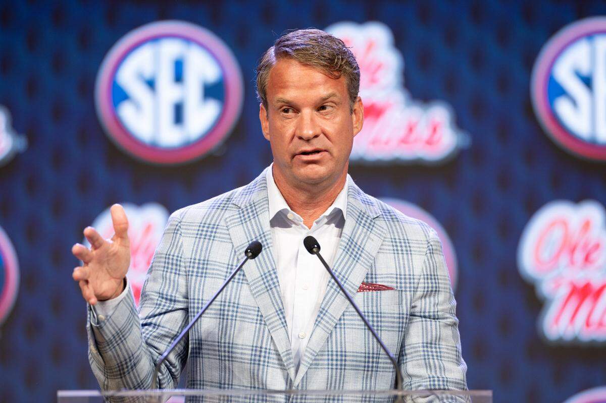 Ole Miss head coach Lane Kiffin 