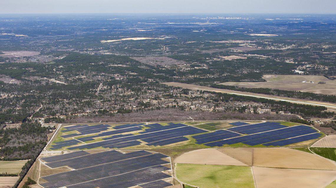 Solar farms like this one in Lexington County have sprung up in South Carolina, but some people are complaining about the expansion into rural areas.