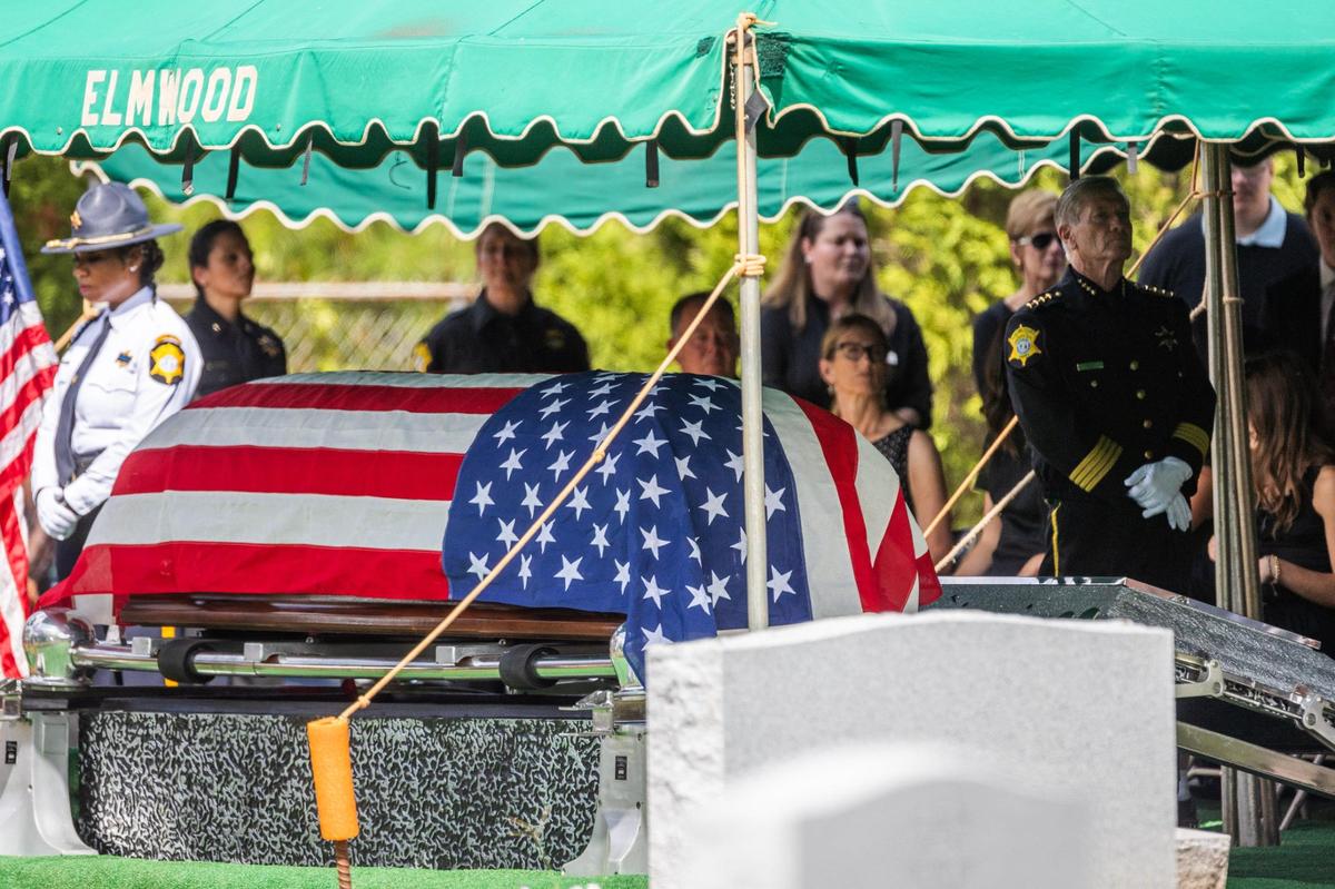 Law enforcement, first responders and family attend a funeral for Richland County Sheriff’s Department Deputy Jacob Salrin on Thursday, October 5, 2023