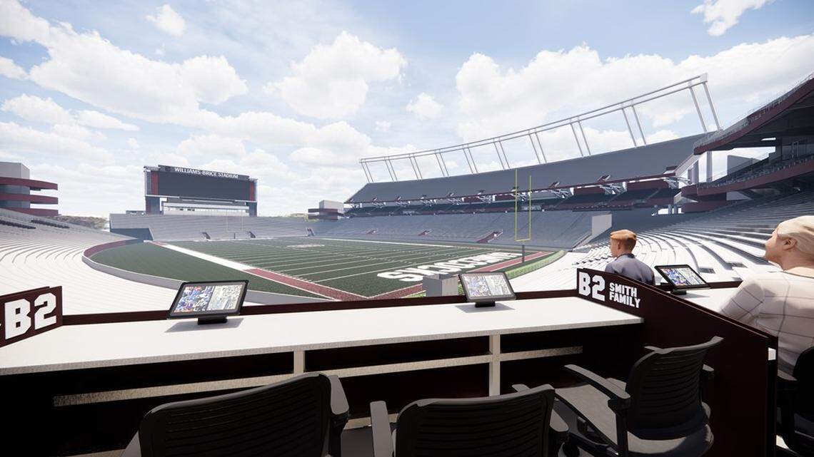 The view from the future 2001 Club loge seating.