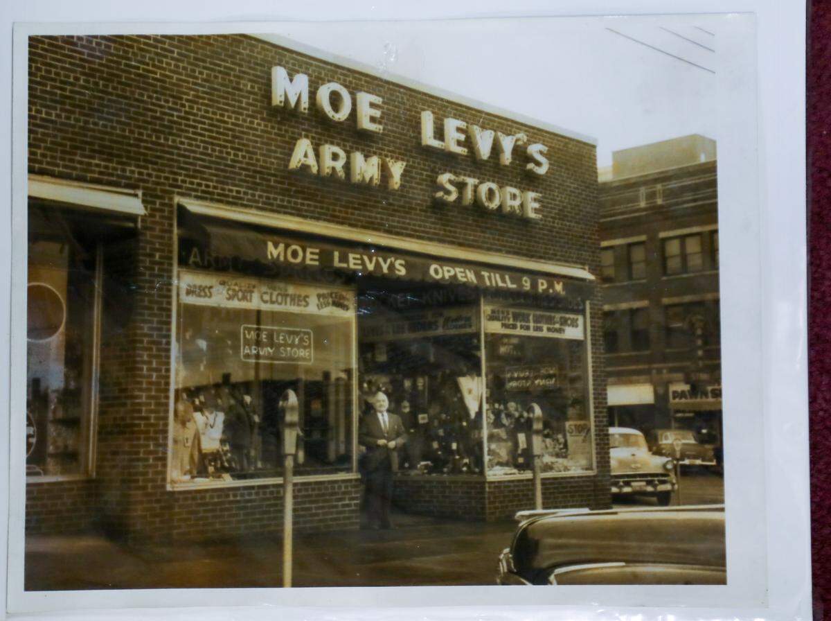 Moe Levy stands out front of his store, Moe Levy’s on Assembly Street in Columbia in about 1956.