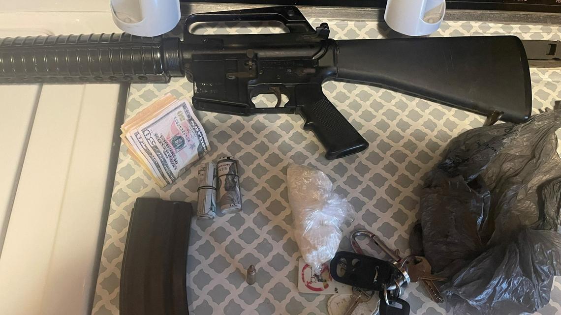 Weapons and drugs seized by the Orangeburg County Sheriff’s Office during an arrest.