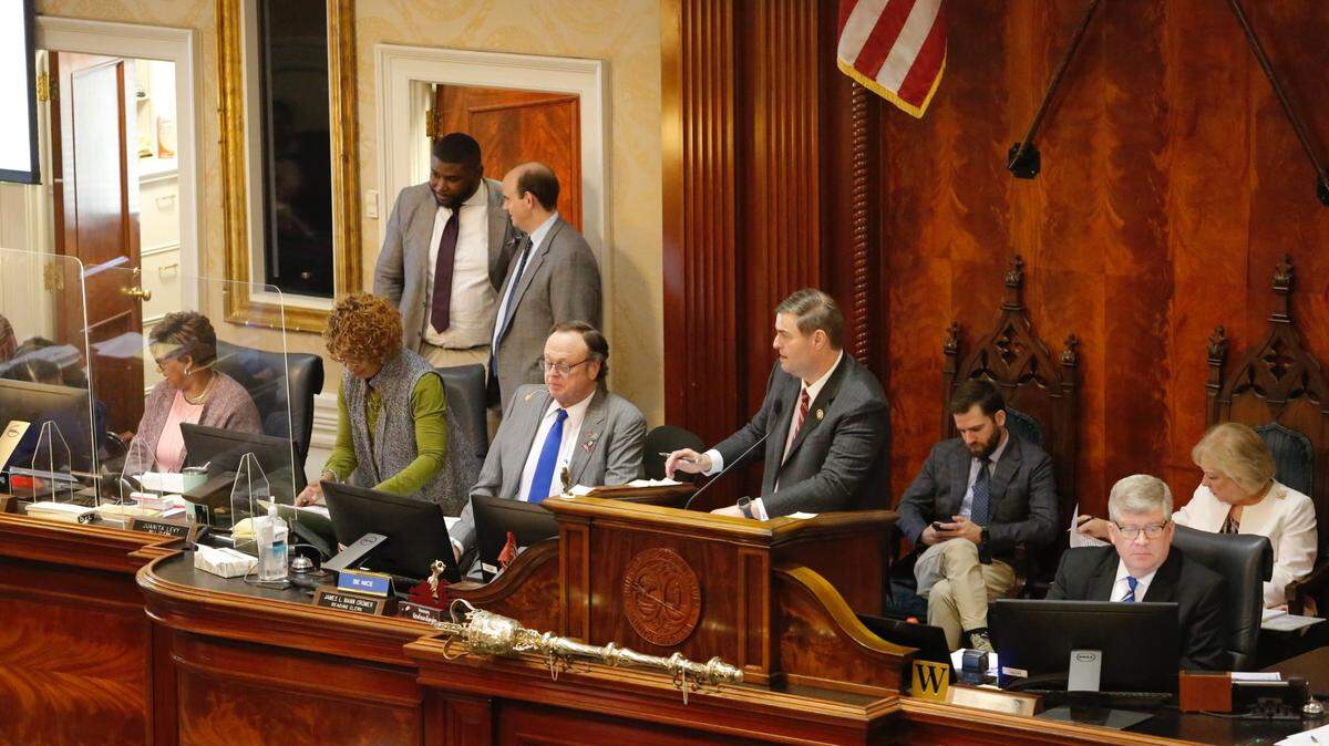 House Speaker Murrell Smith presides over the State House of Representatives during the budget debate on Tuesday, March 12, 2024.