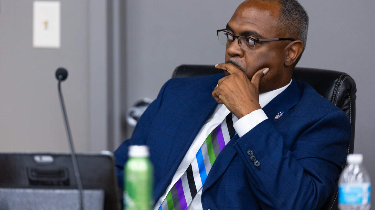 Richland 1 School Board commissioner Jamie Devine listens during a board meeting on Tuesday, July 22, 2025.