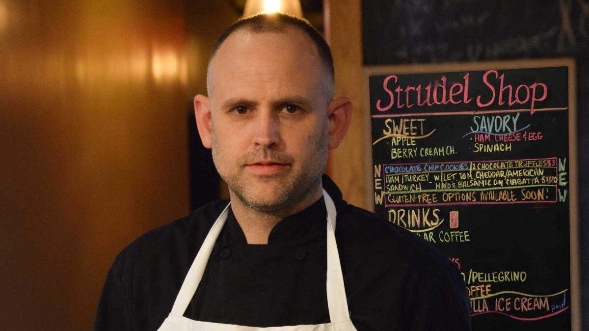 Kevin Kelly will open the Strudel Shop on Washington Street in the Main Street District in downtown Columbia. The grand opening will be at noon Jan. 27.