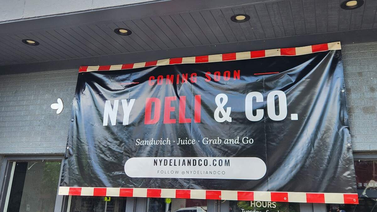 A banner announced that NY Deli & Co. is coming to 819 Harden St. in Columbia’s Five Points.