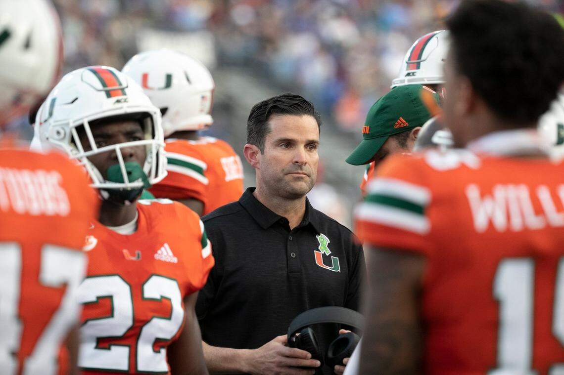 Miami Hurricanes head coach Manny Diaz made big changes to his offensive staff in the offseason.