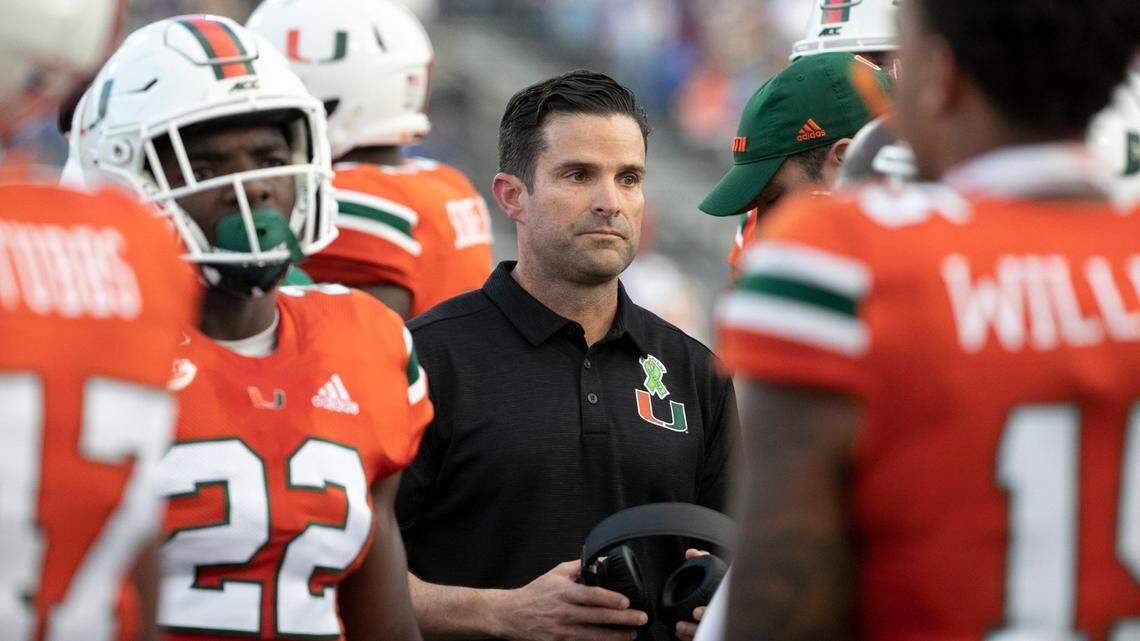 Manny Diaz was fired as Miami’s head coach on Monday morning. He has a background as a defensive coordinator.