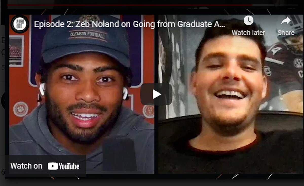 Zeb Noland appeared on Clemson running back Darien Rencher’s podcast this week.