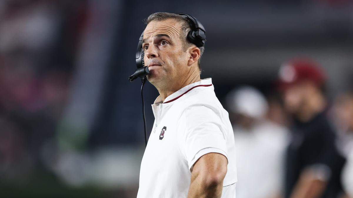 South Carolina head coach Shane Beamer looks on during the Gamecocks’ game against Kentucky at Williams-Brice Stadium in Columbia on Saturday, September 27, 2025.