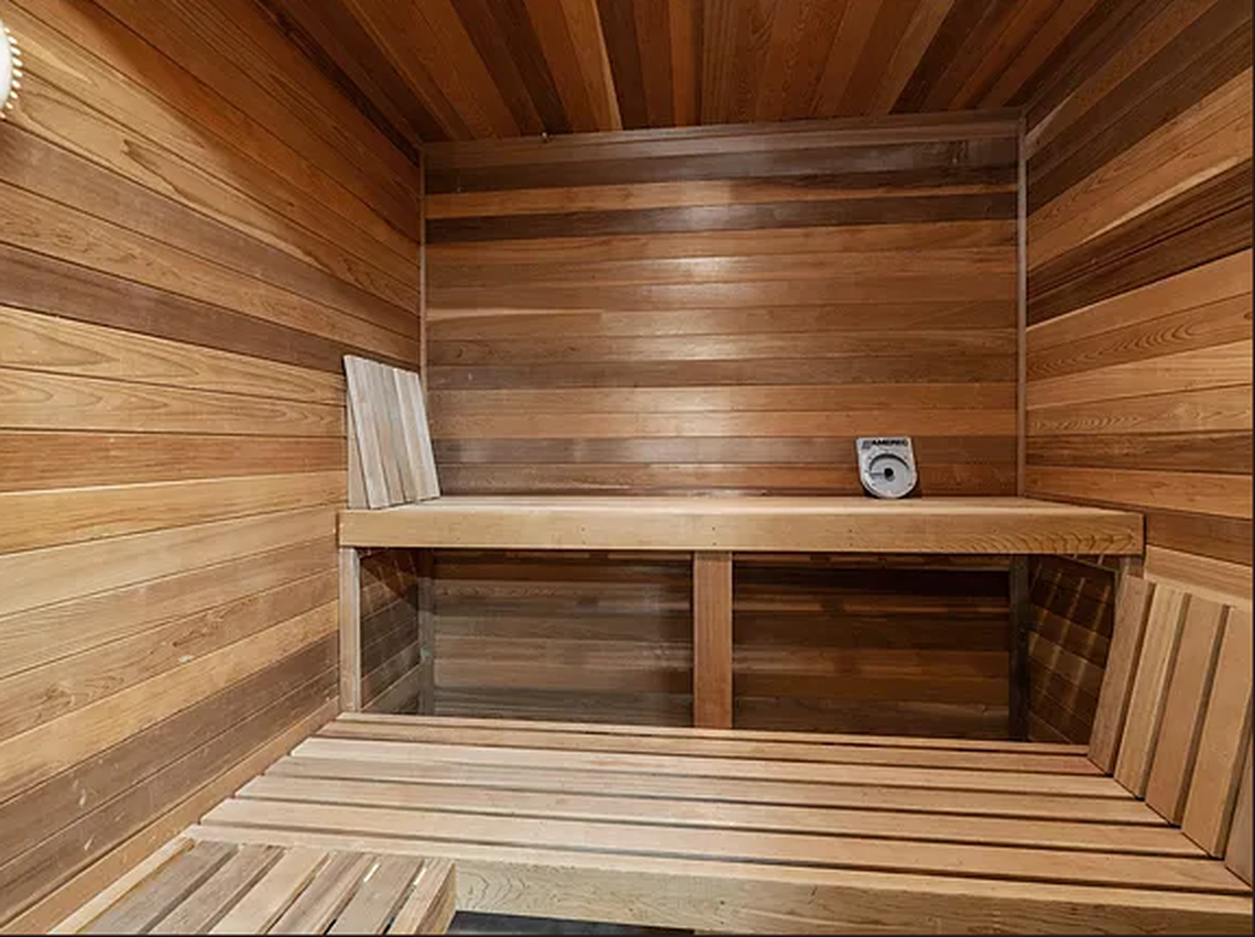 A sauna inside the $7 million house on Lake Murray now listed for sale on Zillow.