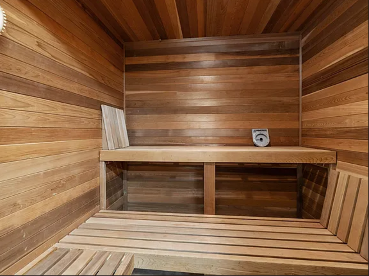 A sauna inside the $7 million house on Lake Murray now listed for sale on Zillow.