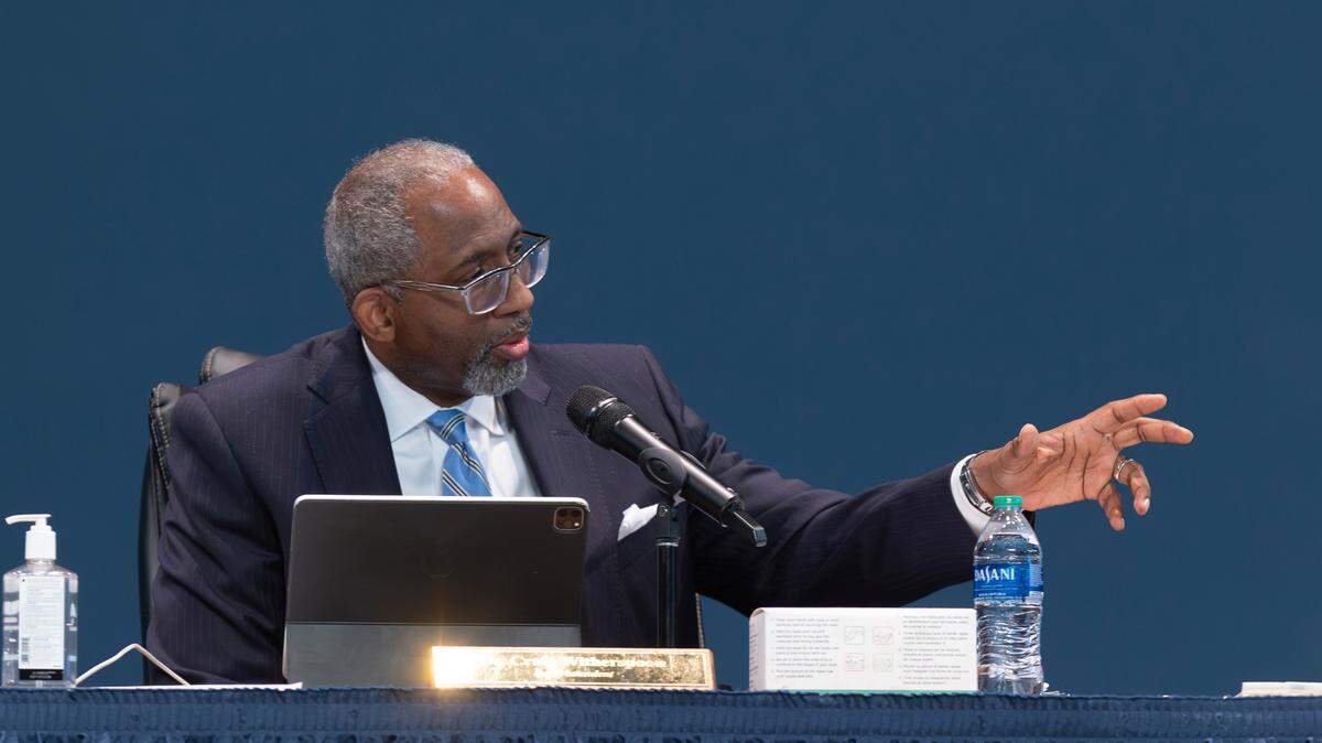 Dr. Craig Witherspoon, Richland District One Superintendent discusses the Vince Ford Early Learning Center during a meeting of the Richland District One school board on Tuesday, Jan. 23, 2024