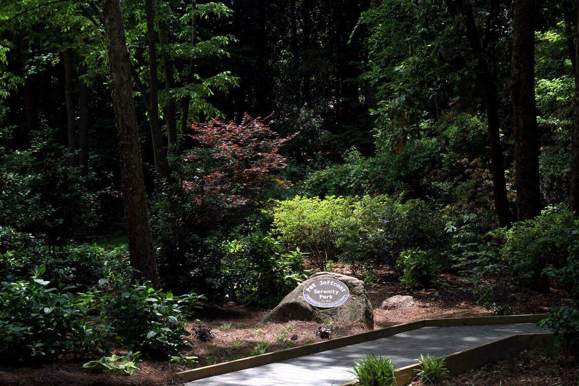 Trees and shade dominate the renovated and expanded Virginia Hylton Park.