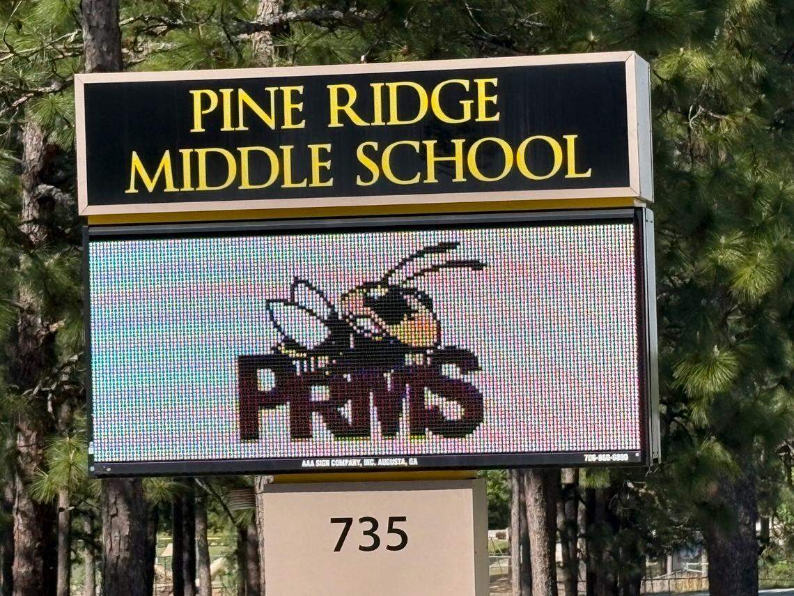A school bus carrying students from Pine Ridge Middle School overturned in Chester County. At least 20 people were transported to the hospital.