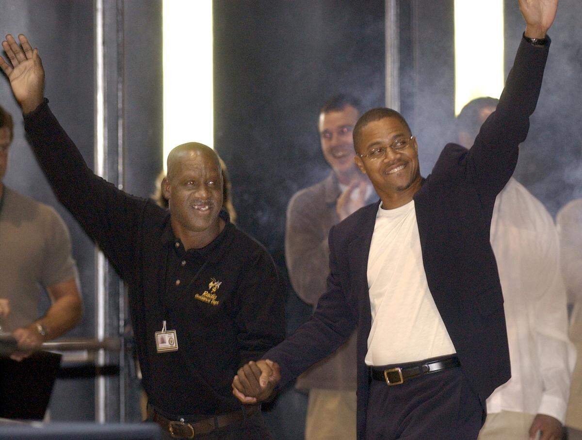 James Kennedy, better known to all at T.L. Hanna High School as”Radio,” is seen in this file photo with actor Cuba Gooding, Jr. 