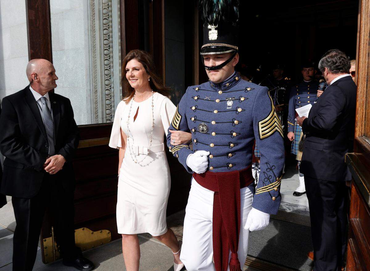 Lieutenant Governor Pamela Evette during the 98th South Carolina Inaugural at the South Carolina State House grounds on Wednesday, Dec. 11, 2023.