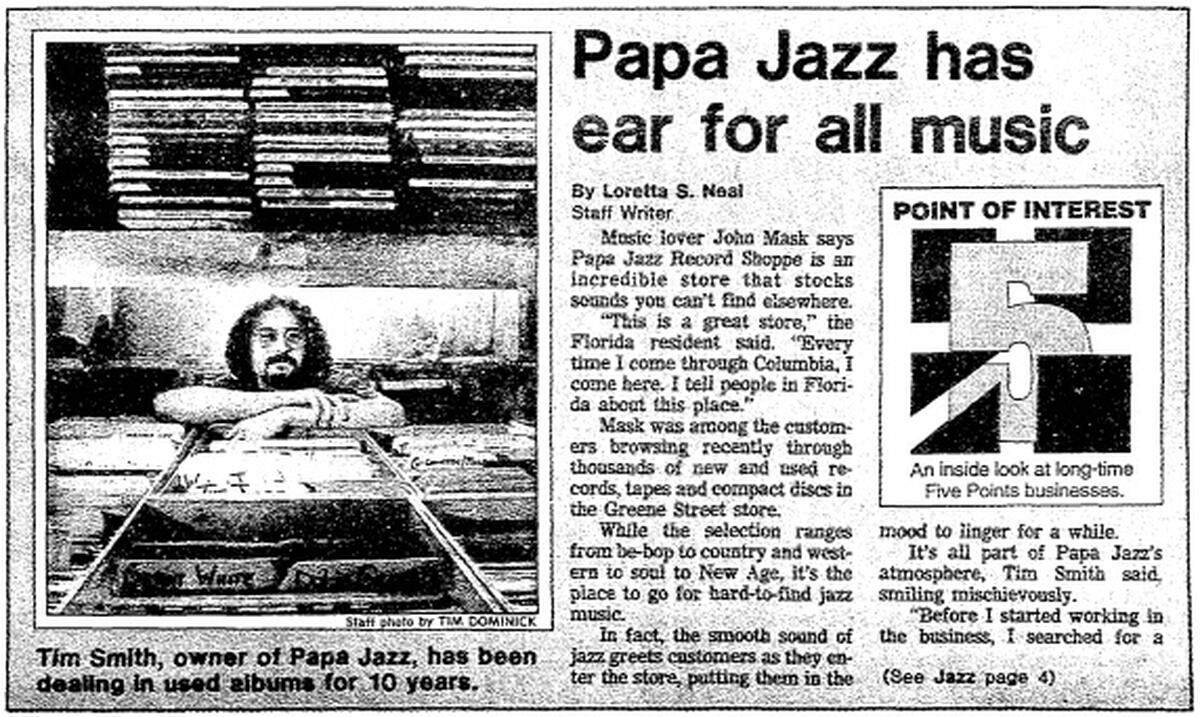 The State wrote about Papa Jazz in 1992.