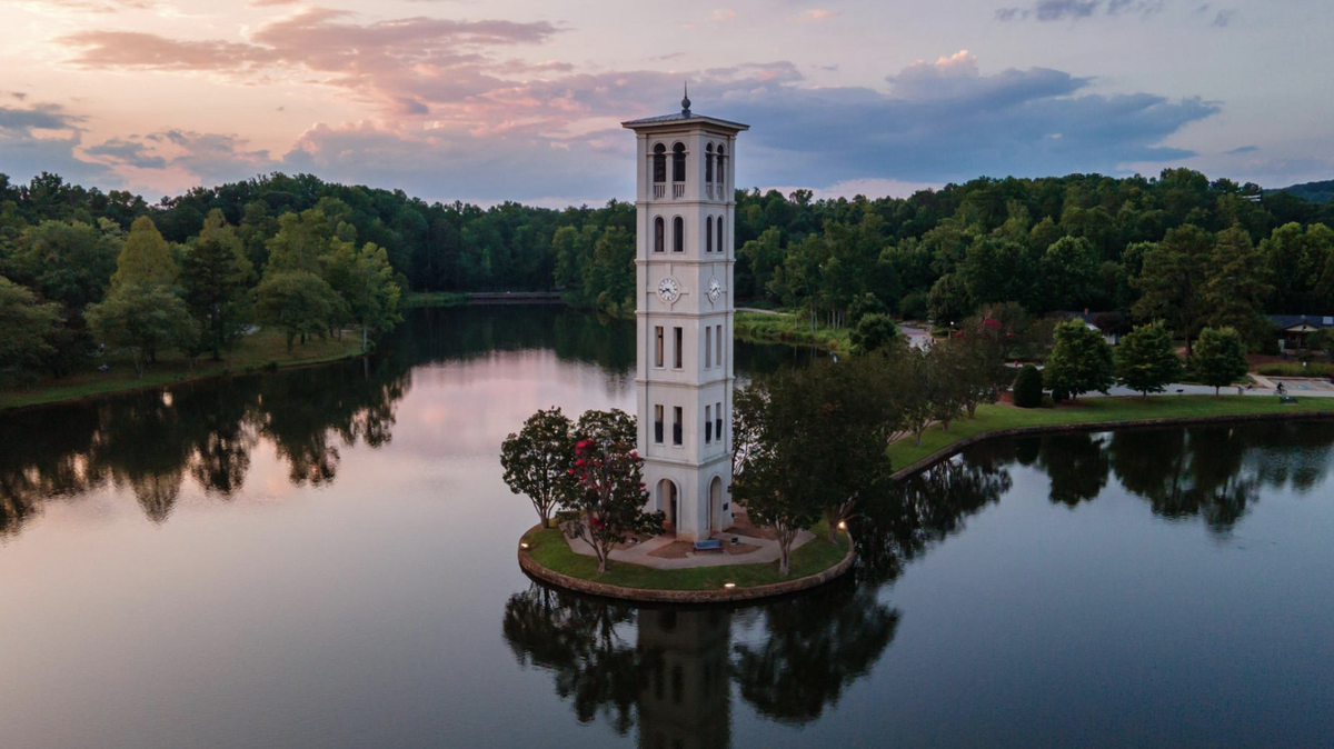 The bell tower was one of the first structures built on the campus when Furman leaders decided to move from downtown Greenville in the 1950s.