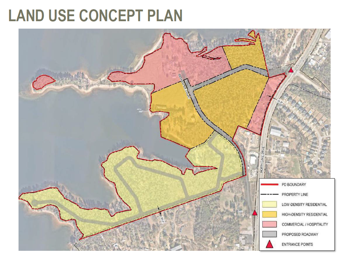 A map of the Smallwood Cove development on Lake Murray approved by the town of Lexington.