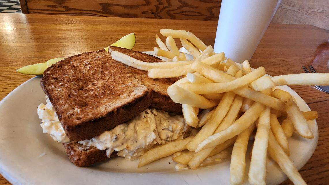 A chicken salad sandwich from No Name Deli in Columbia.
