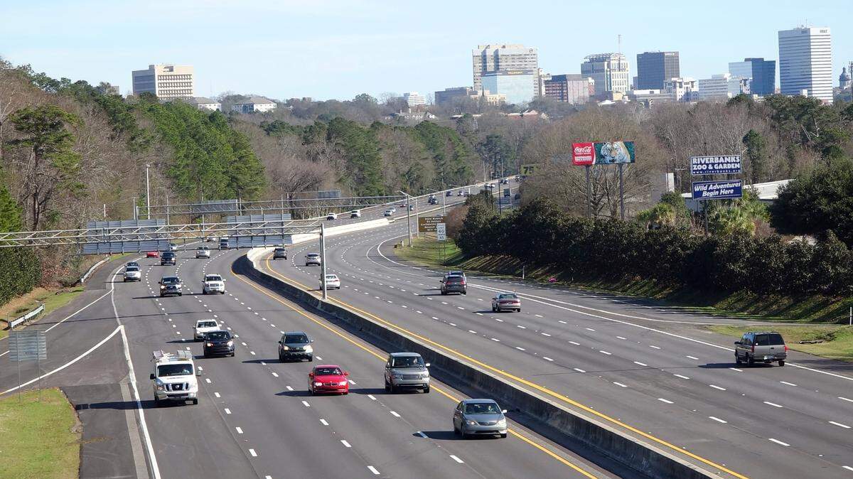 Interstate 126 looking toward Columbia, S.C., on Jan. 7, 2019, after new paving was completed using new revenue from a 2017 gas-tax-hike late