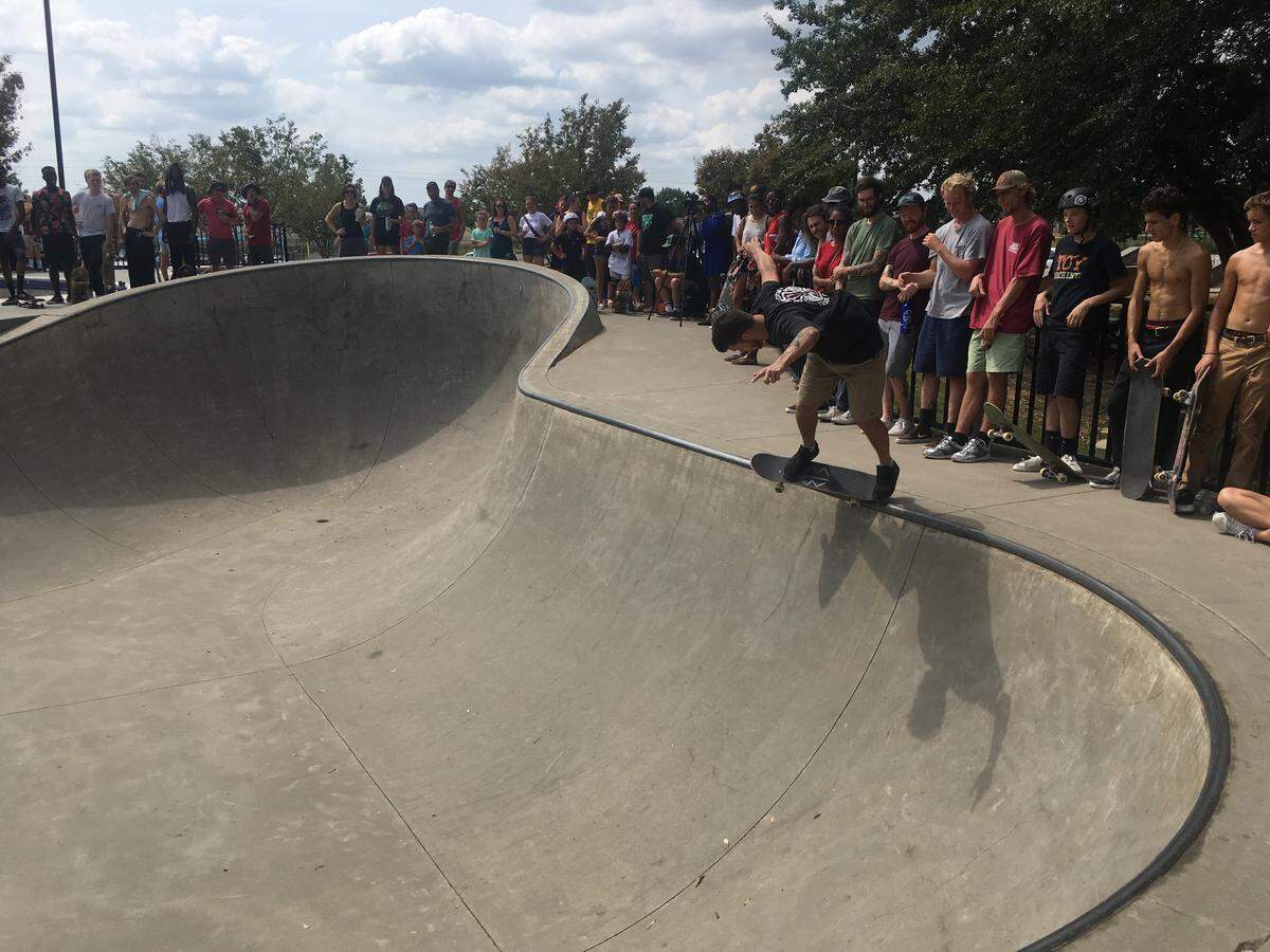 Johnny Shaw does a 5-0 grind