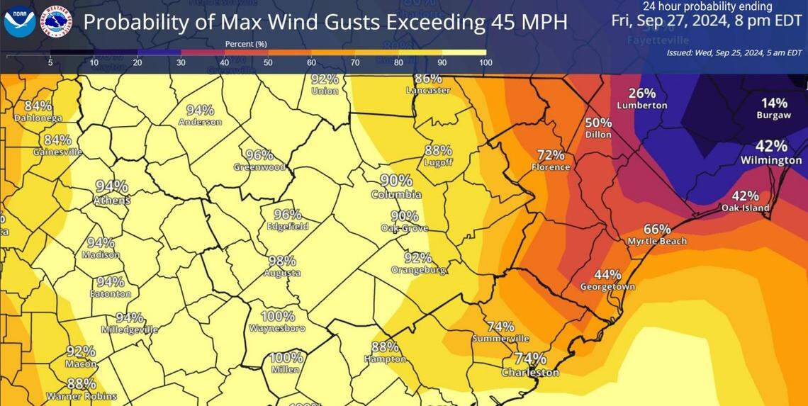 Tropical Storm Helene is forecast to impact the Columbia area of South Carolina.