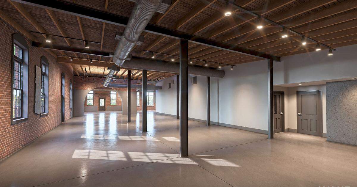 The former laundry building on the BullStreet District campus is being renovated into a multi-use facility that will be home to The Laundry, an event venue for weddings, receptions and more.