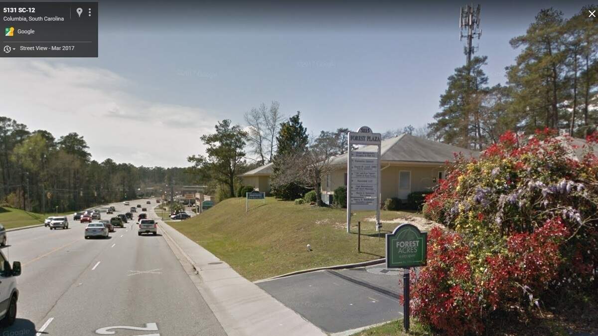 A Google Maps screen shot of the complex and area where Forest Drive is blocked from a gas leak.