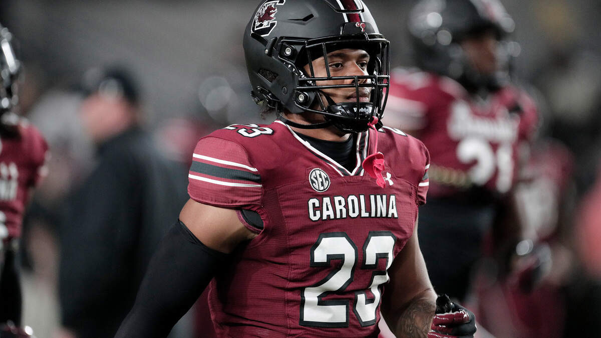South Carolina’s Rashad Amos during warmups ahead of the Gamecocks’ Oct. 22, 2022 game against Texas A&M at Williams-Brice Stadium.